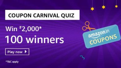Amazon Coupon Carnival Quiz Answers
