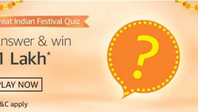 Amazon Great Indian Festival Quiz Answers