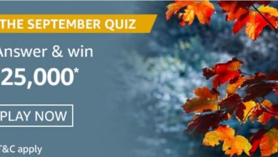 Amazon The September Quiz Answers