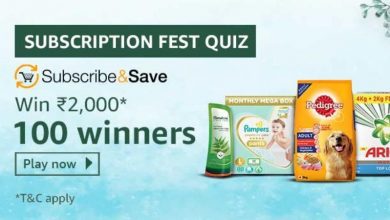 Subscription Fest Quiz Answers