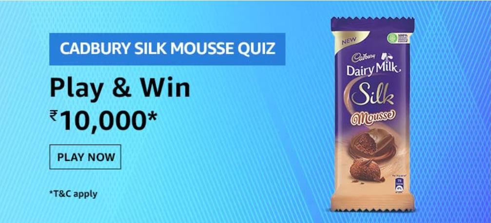 Amazon Cadbury Silk Mousse Quiz Answers