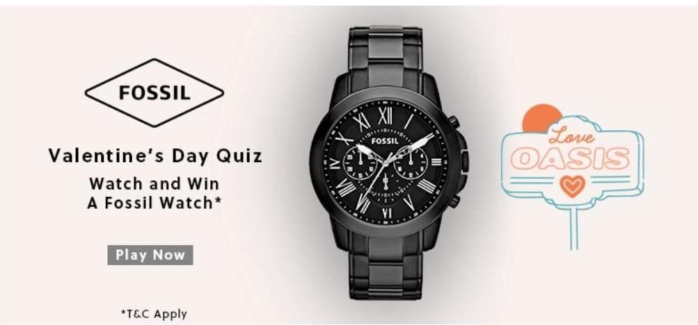Amazon fossil valentines day quiz 