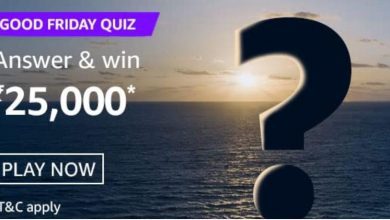 Amazon Good Friday Quiz Answers