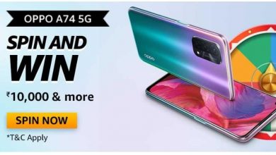 Amazon Oppo A74 5G Spin and Win