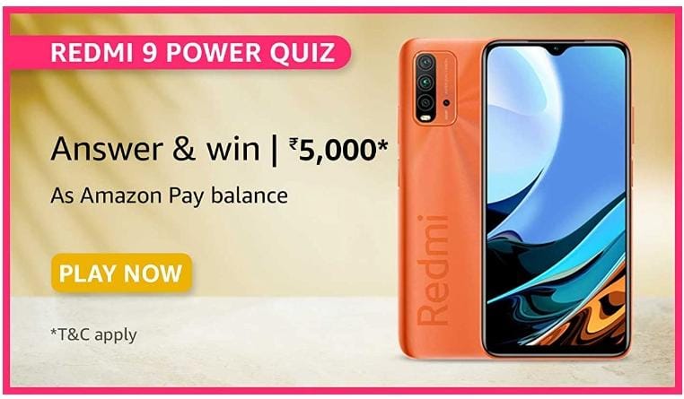 Amazon Redmi 9 Power Quiz Answers