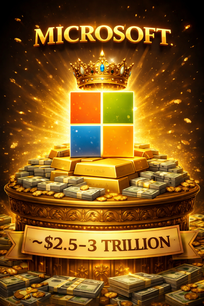 Microsoft (~$2.5–3 Trillion)